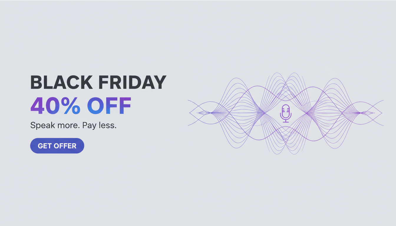 Limited Black Friday promotion for TransVoicely